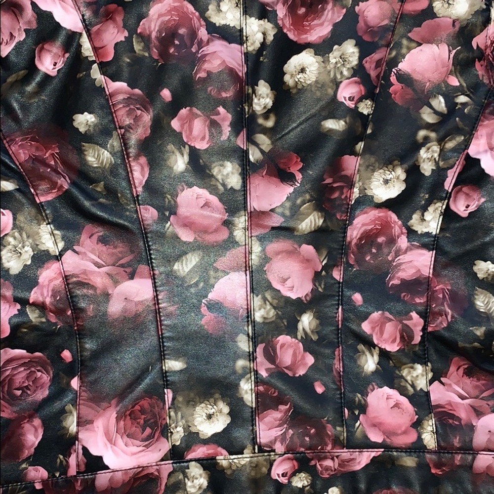 Flower Pleather Jacket - image 8